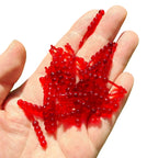 Red Worm Lure Fork-Tail Maggot Soft Bait 3 cm 0.2 g for Fishing