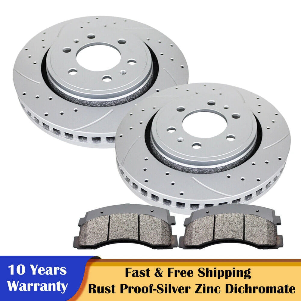Front Brake Discs Rotors and Pads for Ford Expedition F-150 Navigator (2010–2020)
