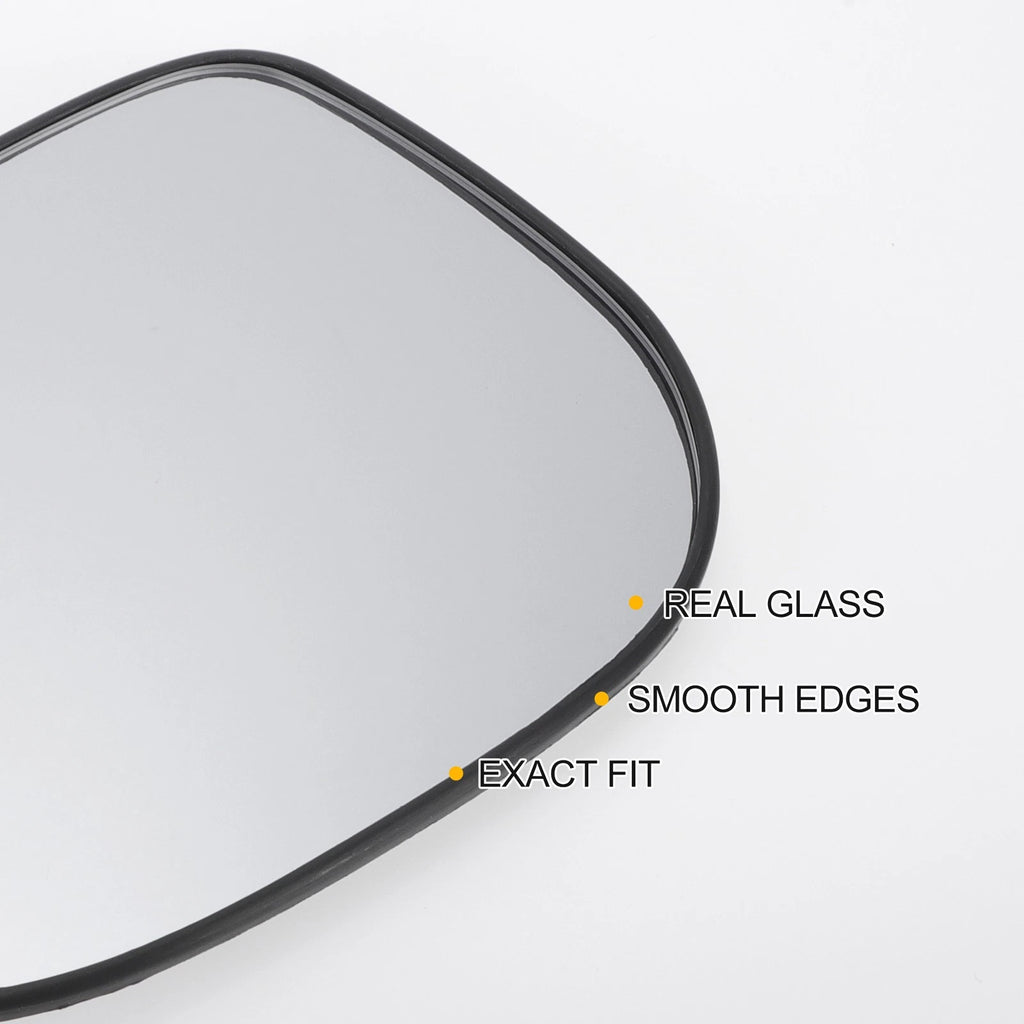Heated Left Side White Mirror Glass for Honda Jazz (2008–2015)