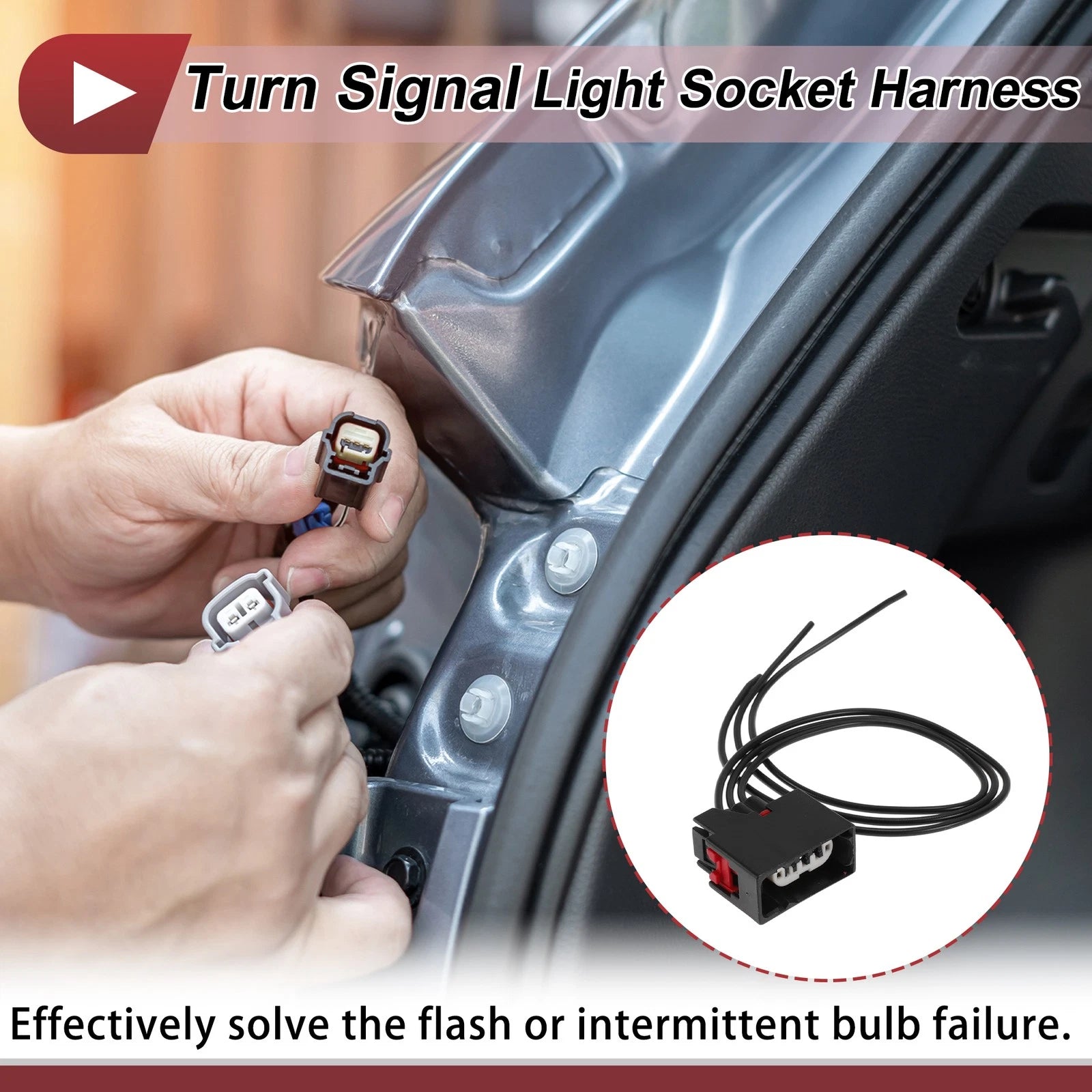 Turn Signal Light Socket Wiring for Dodge Ram 1500 2500 3500 (No. 68226719AA)