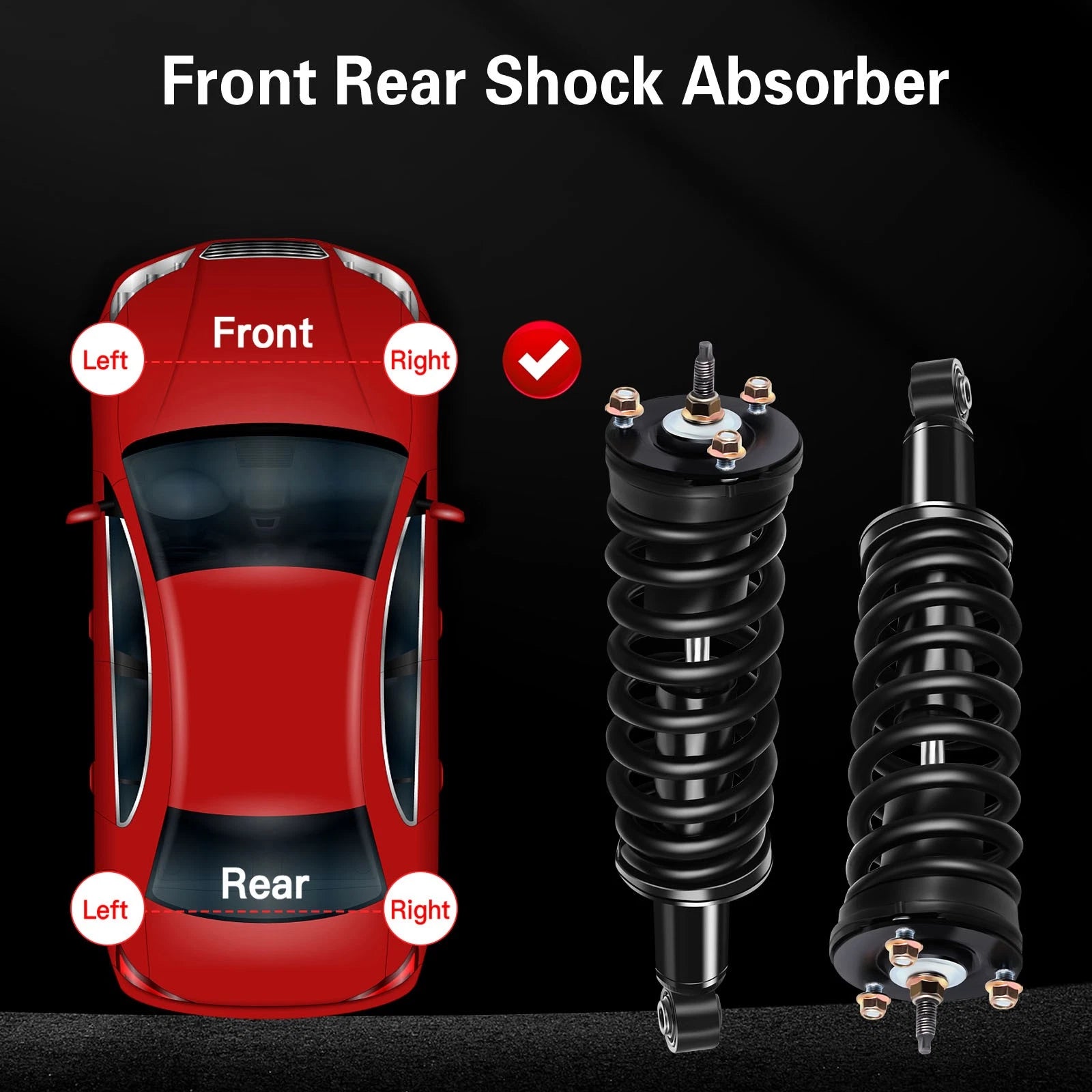 Set of 2 Front Complete Shocks Struts Springs for Chevy Colorado (2004-2012)