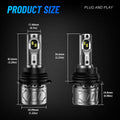 2X Novsight 9007 HB5 LED Headlight Bulbs for High Low Beam (6000K White)