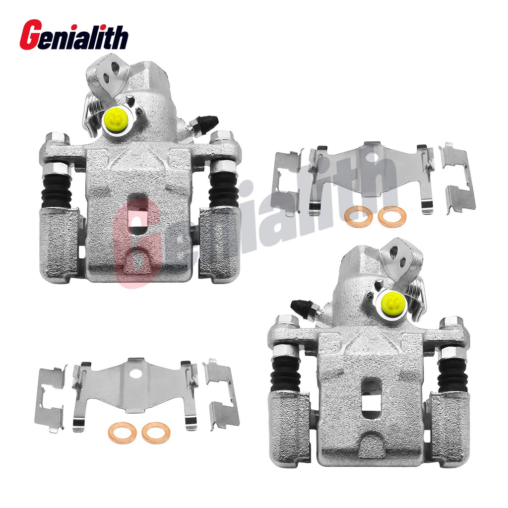 Set of 2 Rear Disc Brake Calipers w/Bracket for Elantra Tiburon Spectra (19B3302 19B3303)