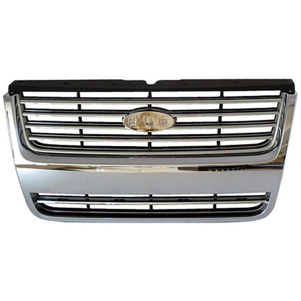Replacement Chrome Plastic Front Grille (See compatibility Chart)