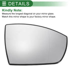 Right Side Heated White Mirror Glass for Ford Kuga (2012–2019) 639664013066