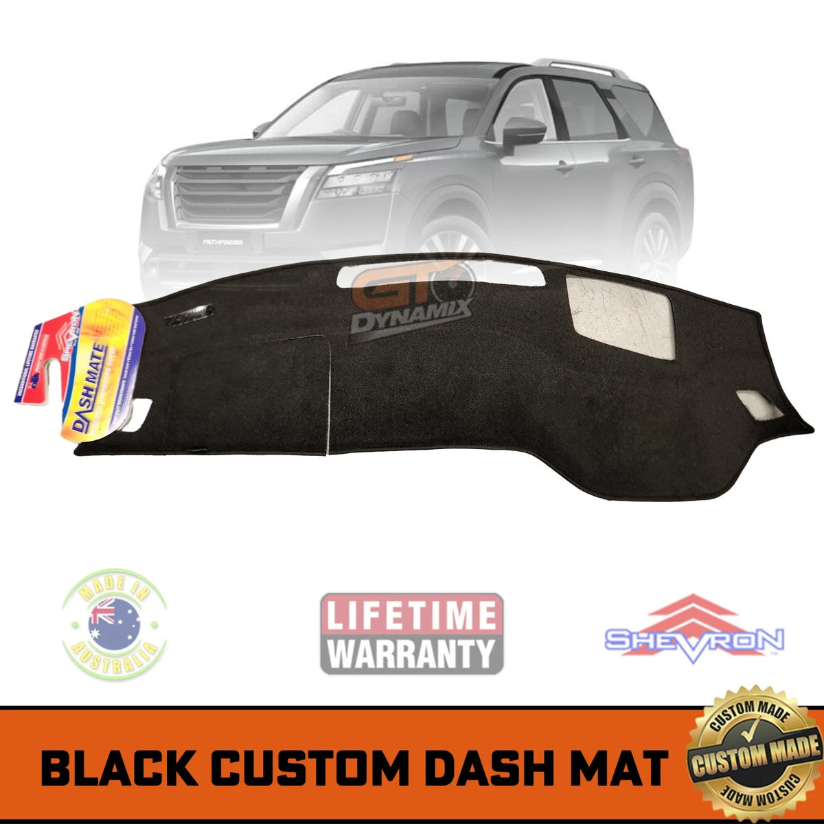 Non-Slip Dash Mat for Toyota Crown GRS184 (2004–2007) Black Leather