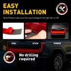 48" LED Tailgate Light Bar for Truck (Sequential Reverse, Turn Signal)