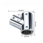 Tee Type Pipe Clamp 60 Degree Angle 316 SS for 22mm 25mm Tube