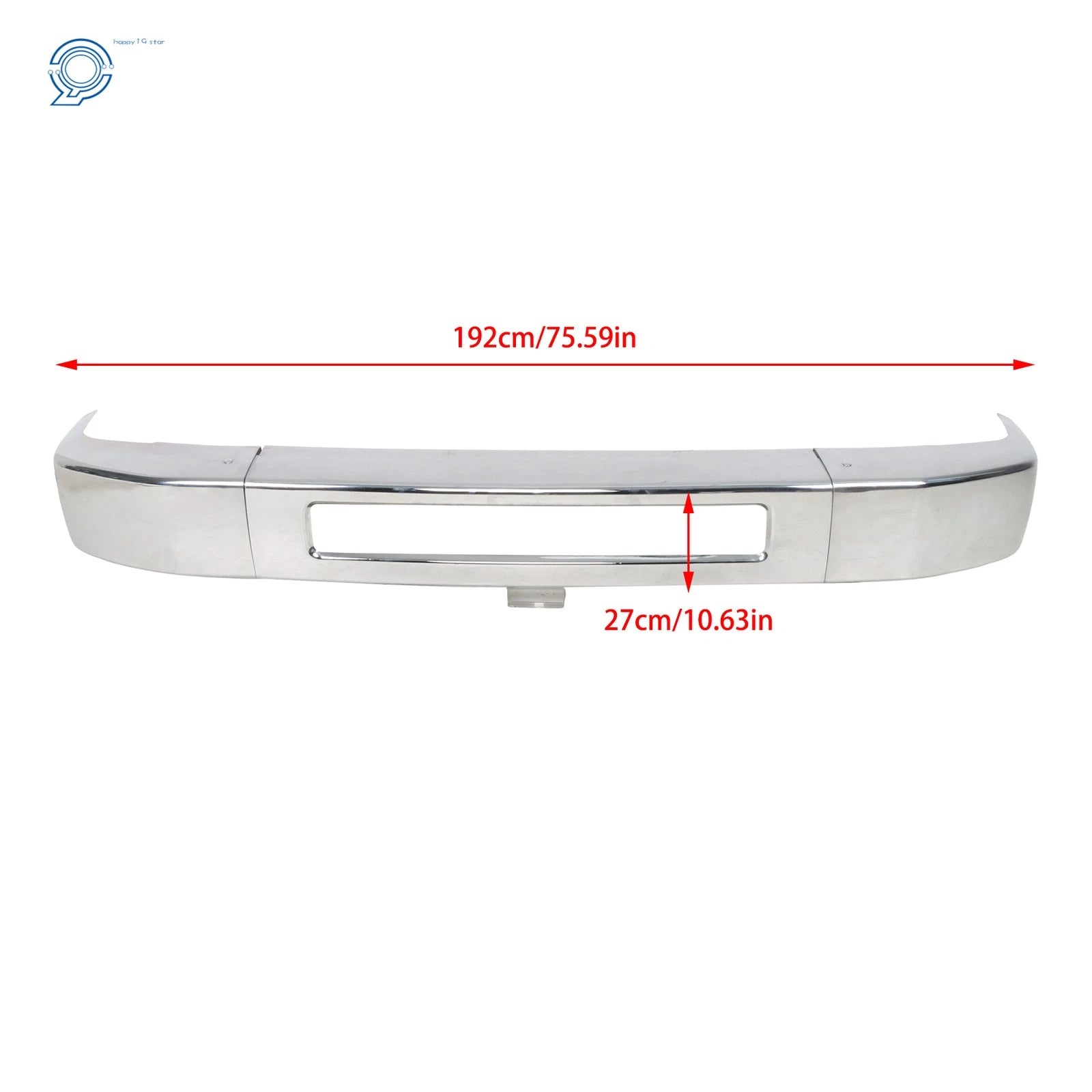 Chrome Front Bumper Split for Ford E150 E250 E350 E450 (2008–2014)