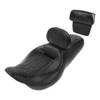 Driver Passenger Seat & Backrest Pad for Harley Road King Glide (2014-2023)