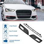 Set of 1 Front Lower Bumper Grille Grill for Audi A4 B8PA (2013–2015) No.8KD807681 Black