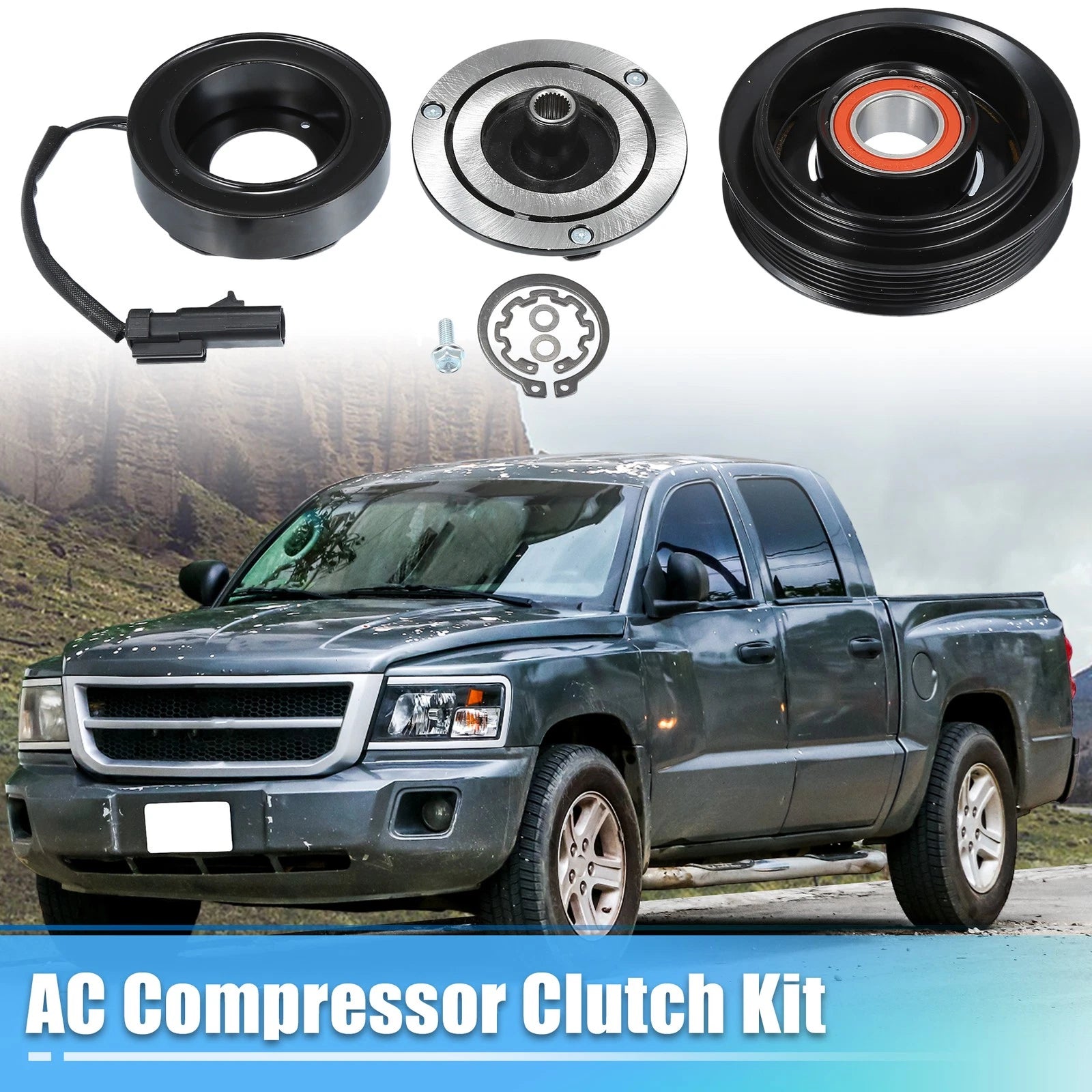 Set of 1 AC Compressor Clutch for Dodge Dakota (2004–2007) A/C Clutch Assembly