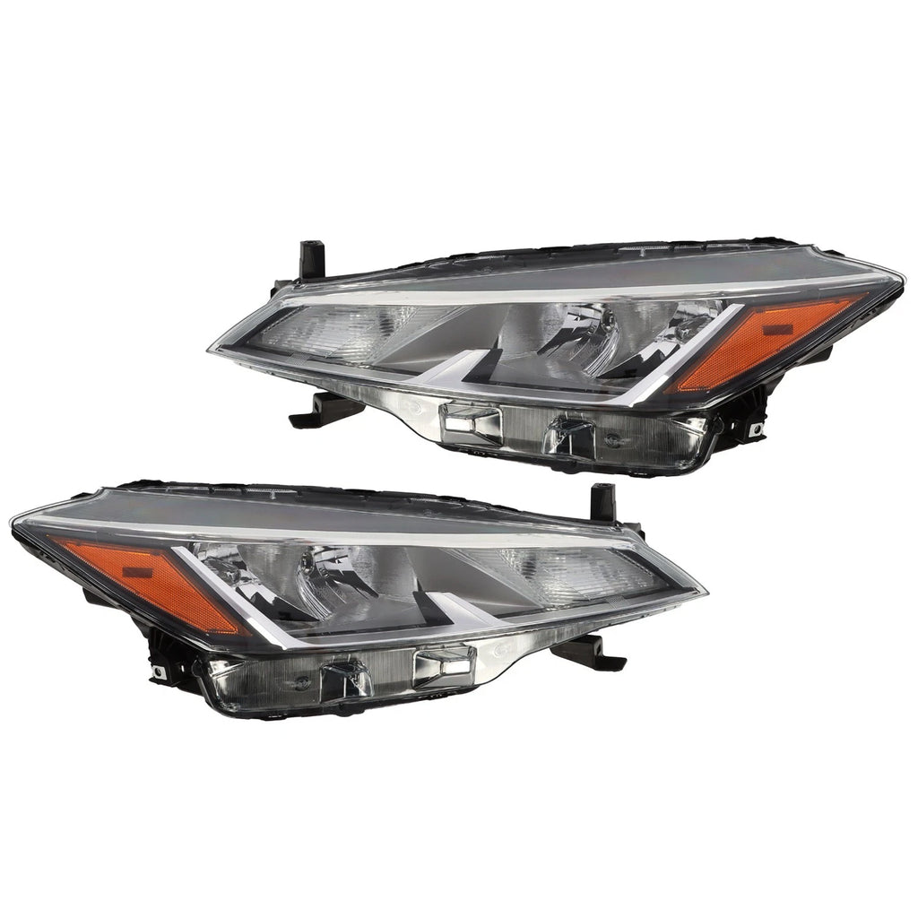 Set of 2 Halogen Headlights for Nissan Kicks (2021–2023) Chrome Left+Right
