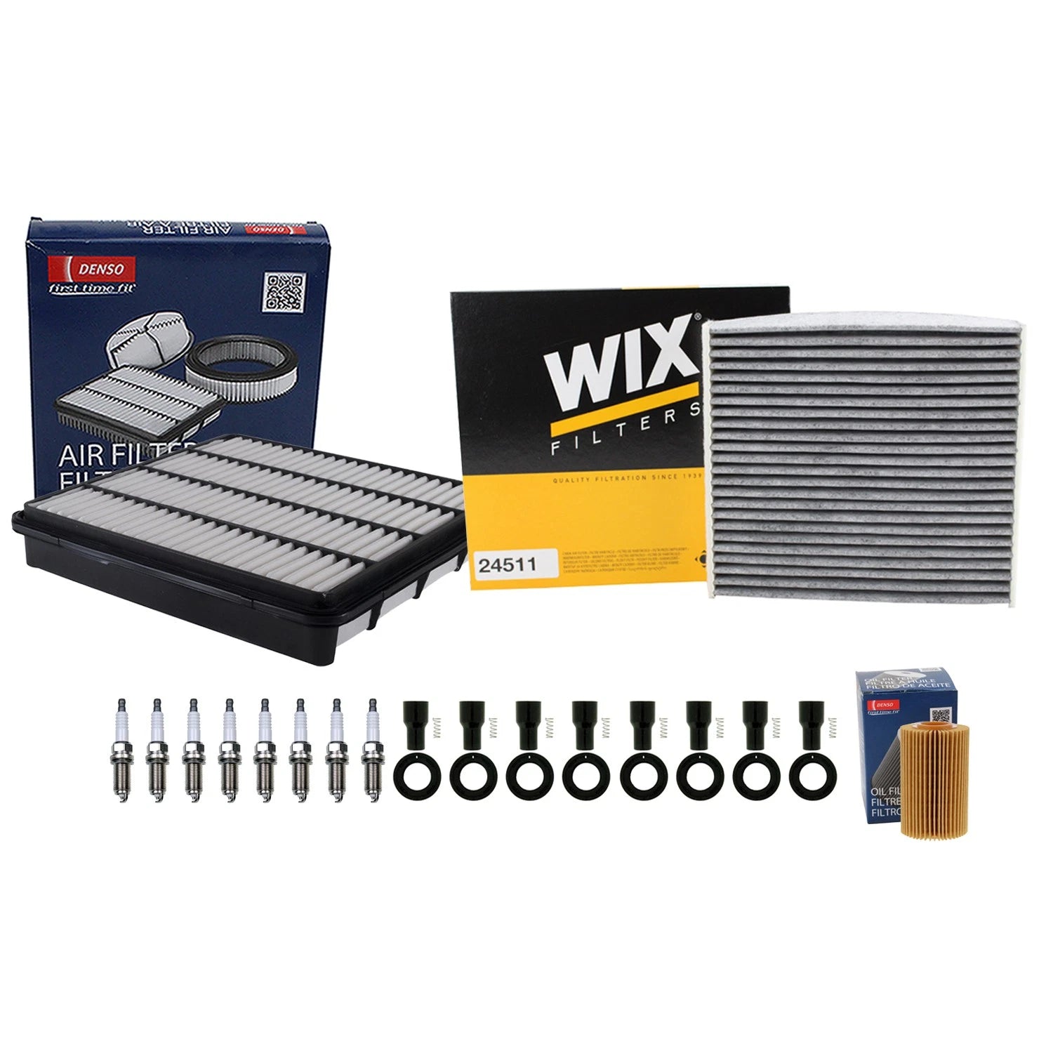 Tune Up Kit with NGK 8 Spark Plugs & Boots for Lexus LX570, Sequoia (2008–2021)