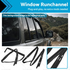 LH+RH runchannel QTR window black for Mitsubishi Pajero Montero II (1991–1999)