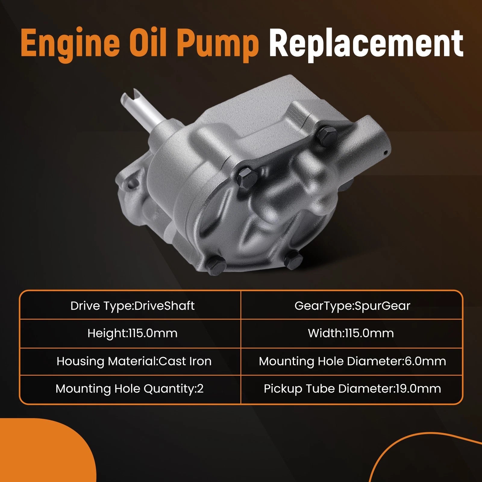 High Volume Oil Pump for Chevrolet K20 K30 Suburban (1976–1988)