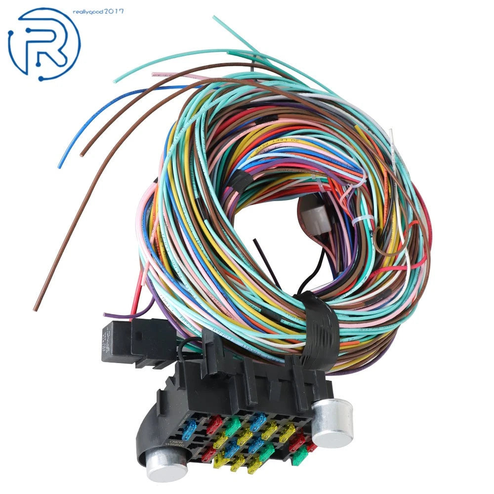 Universal 21 Circuit Wiring Harness for Chevy Ford Hotrods (Universal)