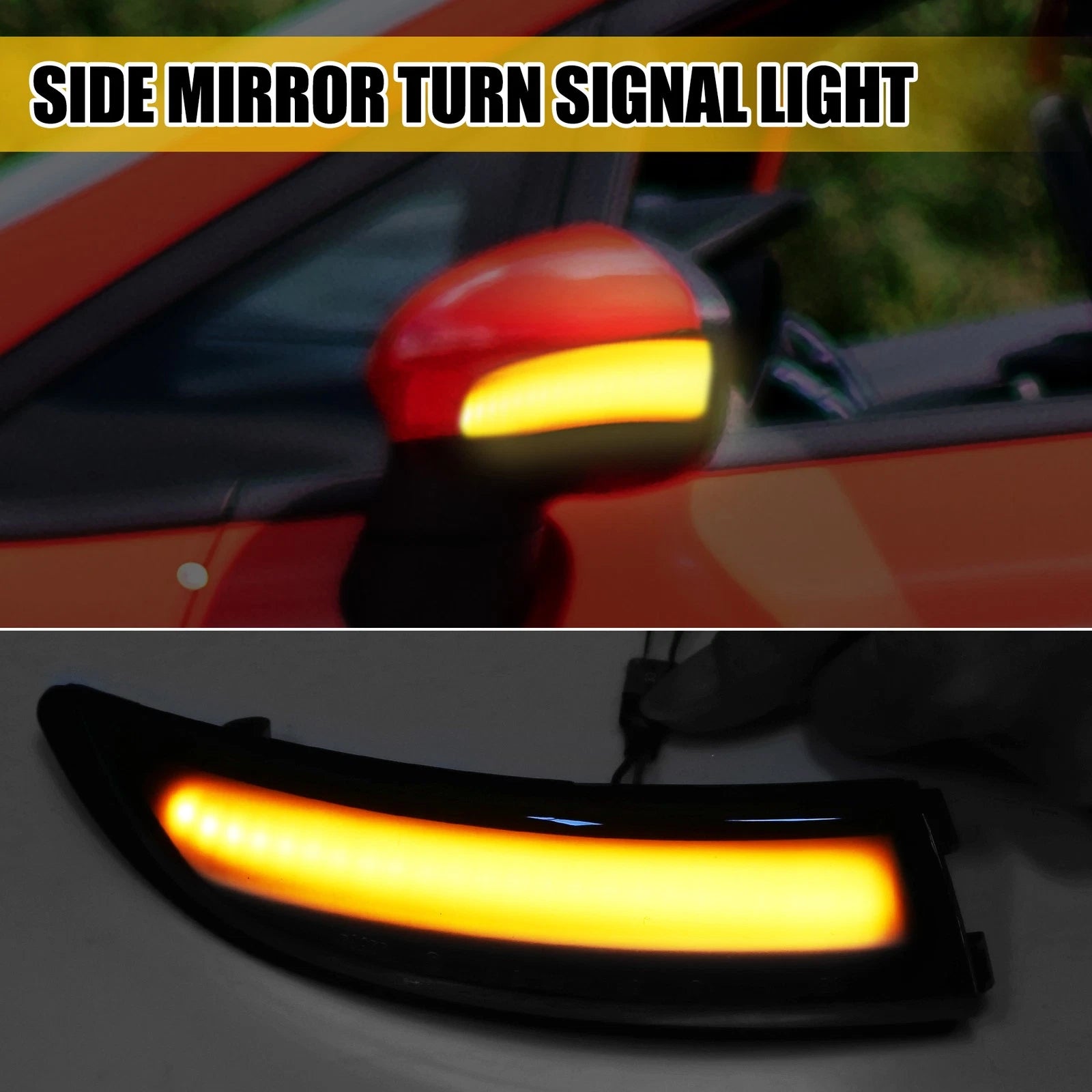 Mirror Turn Signal Light 8A61-13B381-AF for Ford Fiesta (2011–2019) 1 Pair