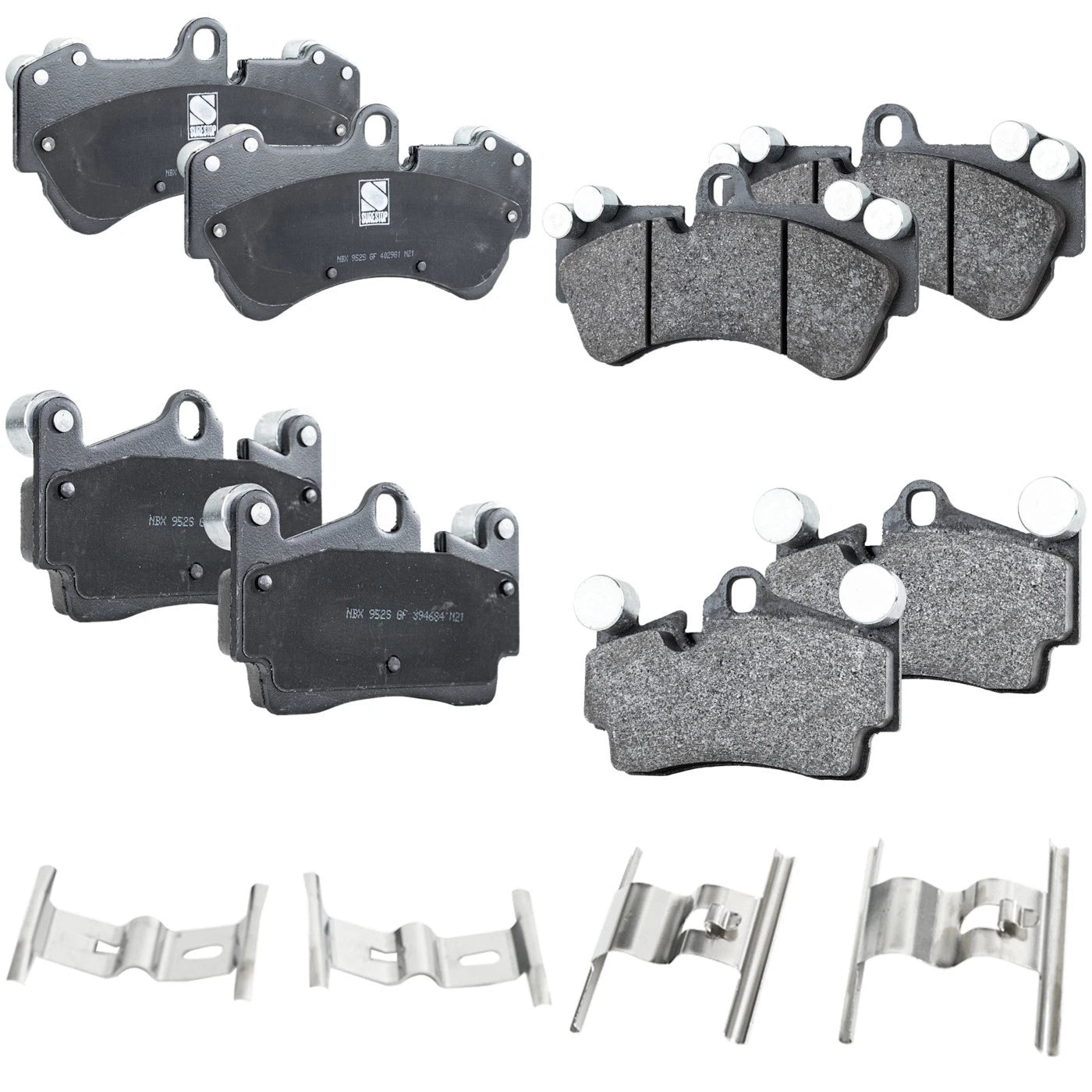 Set of 4 NAO Brake Pads for Audi Q7 (2007–2015)
