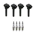 Set of 4 Ignition Coils & Iridium Spark Plugs for Suzuki Tracker Vitara (1999–2005)