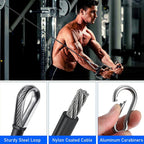 Pull Down Gym Cable Extensions with  Carabiners