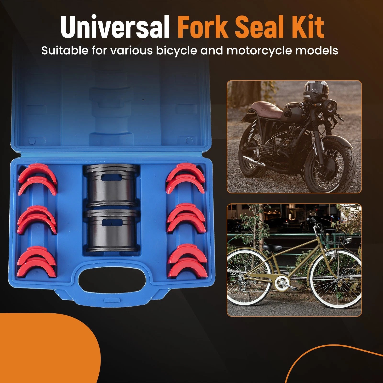 Fork Seal Driver Tool Kit for Motorcycle (35–50) for 1979–1985
