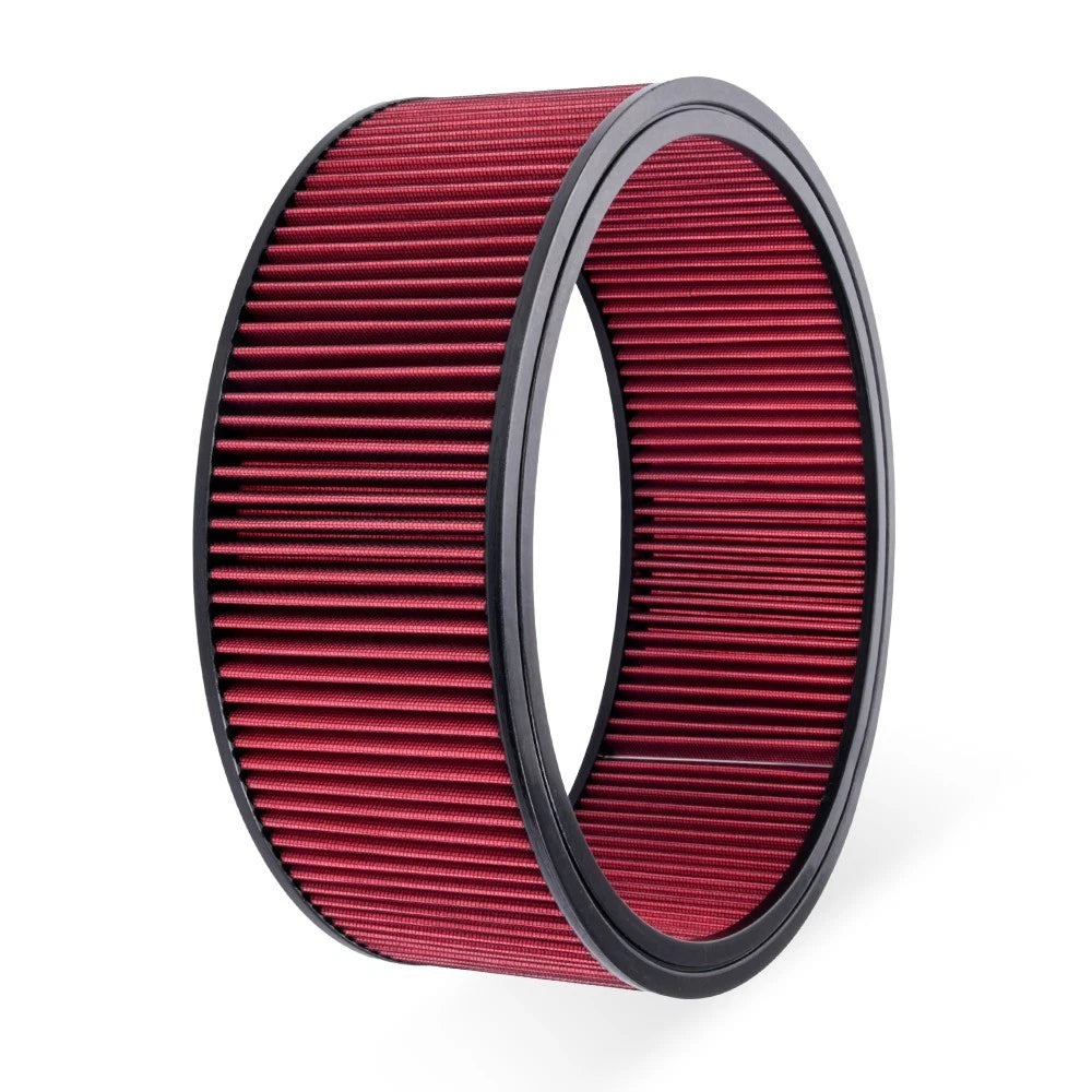 14" Red Round Washable Air Filter Element for Universal Applications (Fits 14")