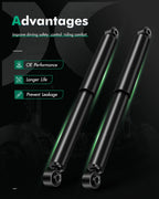 Set of 2 Rear Shocks Struts for Jeep Grand Cherokee (2005–2010)