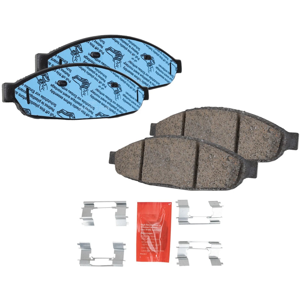 Set of 4 Front Ceramic Brake Pads for Chrysler Pacifica (2004–2008)