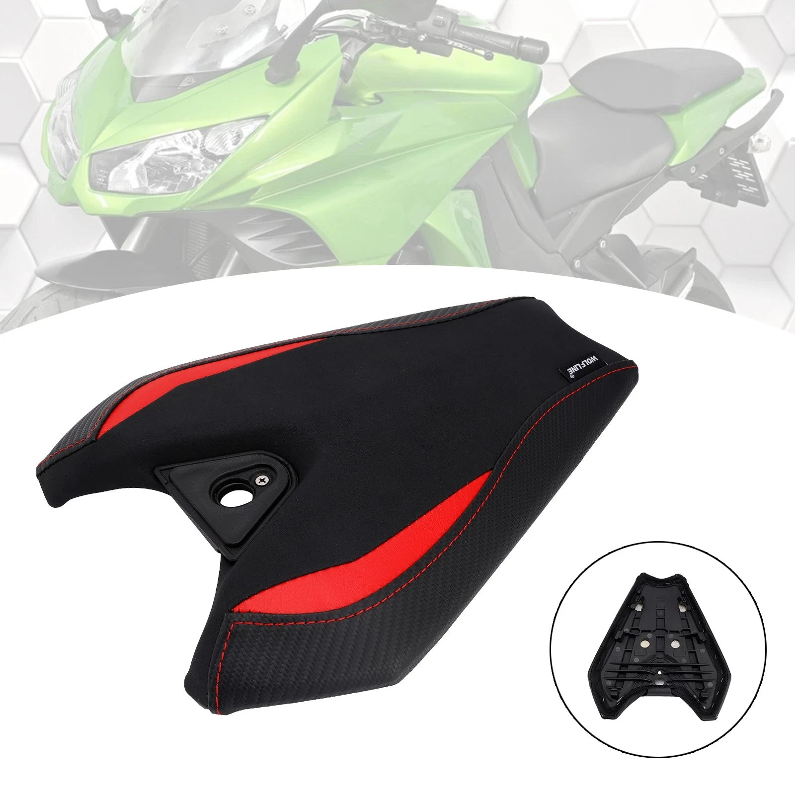 Rear Passenger Seat Pillion Cushion for Kawasaki Z1000 (2014–2025) - Red