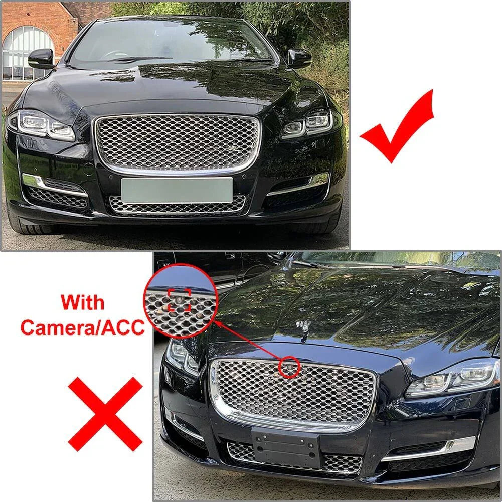 Front Upper Mesh Grille Radiator for Jaguar XJ (2016-2020) Chrome