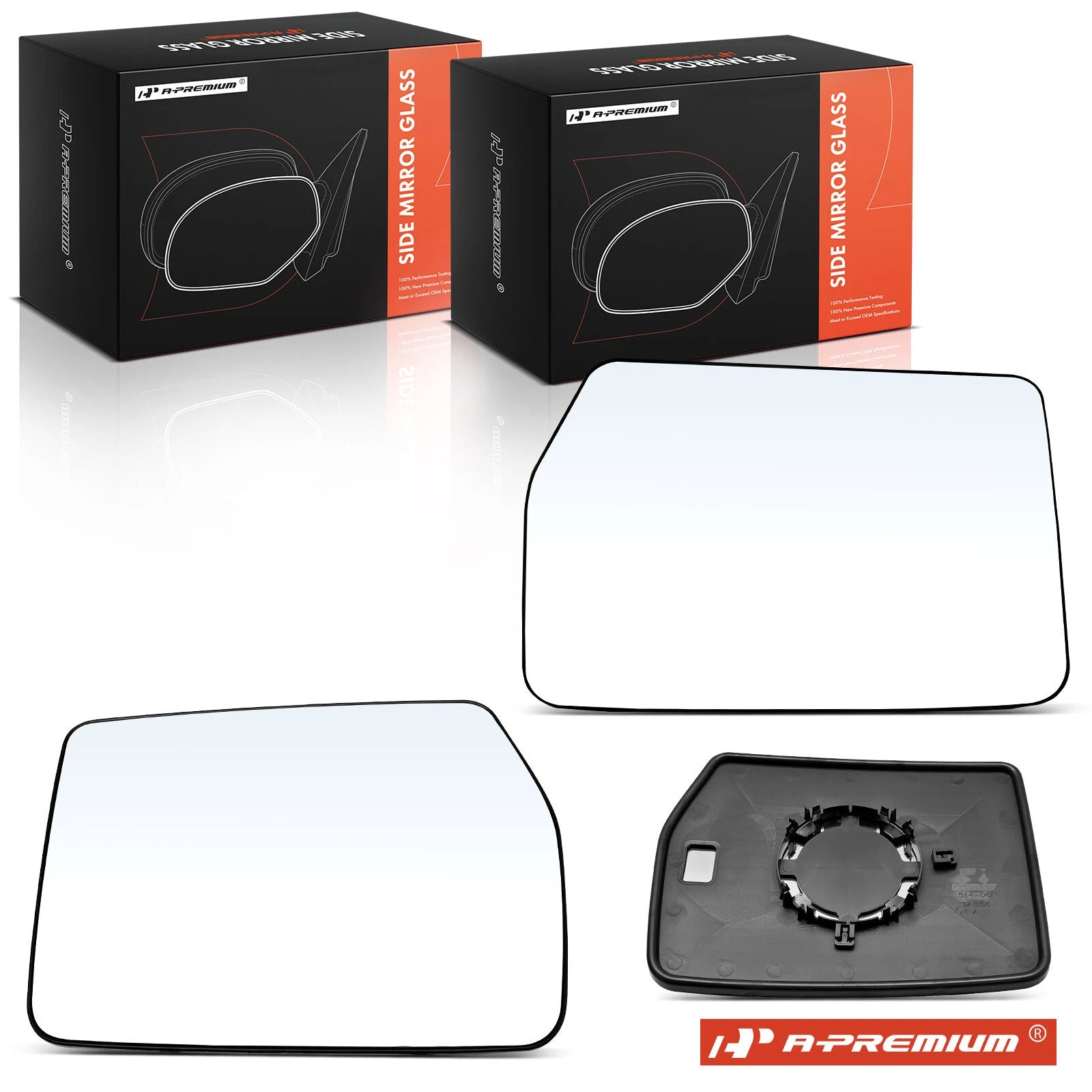 Pair Manual Adjust Mirror Glass for Ford F-150 (2004–2010)