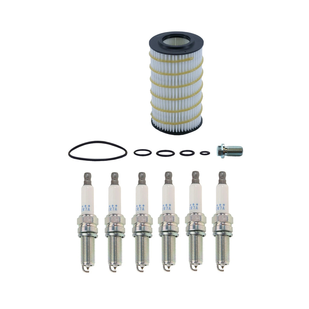 Wix Engine Oil Filter & NGK 6 Laser Platinum Spark Plugs for W204 C300 (2008–2015)
