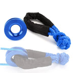 2X Heavy Duty Recovery Ring Snatch Block Pulley with 2X Soft Shackles