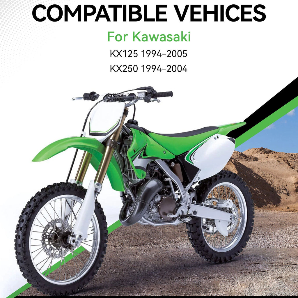 2X Radiator Guards for Kawasaki KX125 KX250 (1994–2005) Green