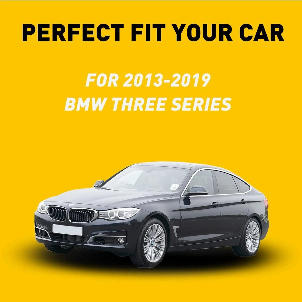 Set of 2 Carbon Fiber Headlight Scuff Eyebrow Stickers for BMW (2014)