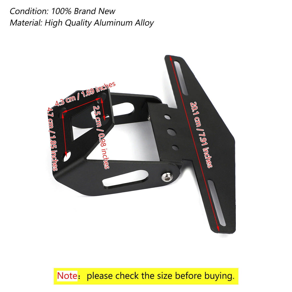 License Plate Holder Bracket for Kawasaki Ninja 400 (2018–2019), Ninja 250 (2018–2019), Z400 (2019–2020)