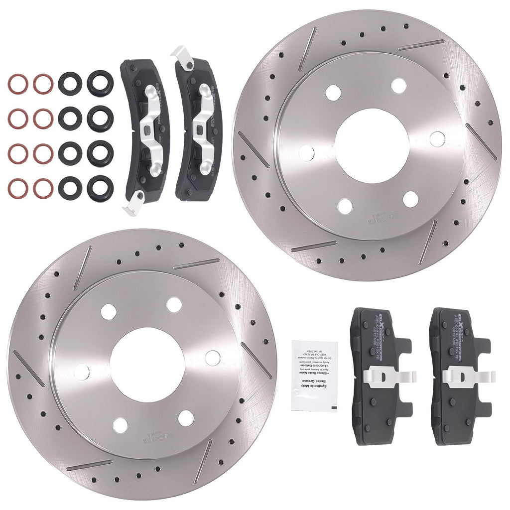 Front Brake Rotors and Pads Kit for GMC Chevrolet K1500 Suburban (1992–1999)