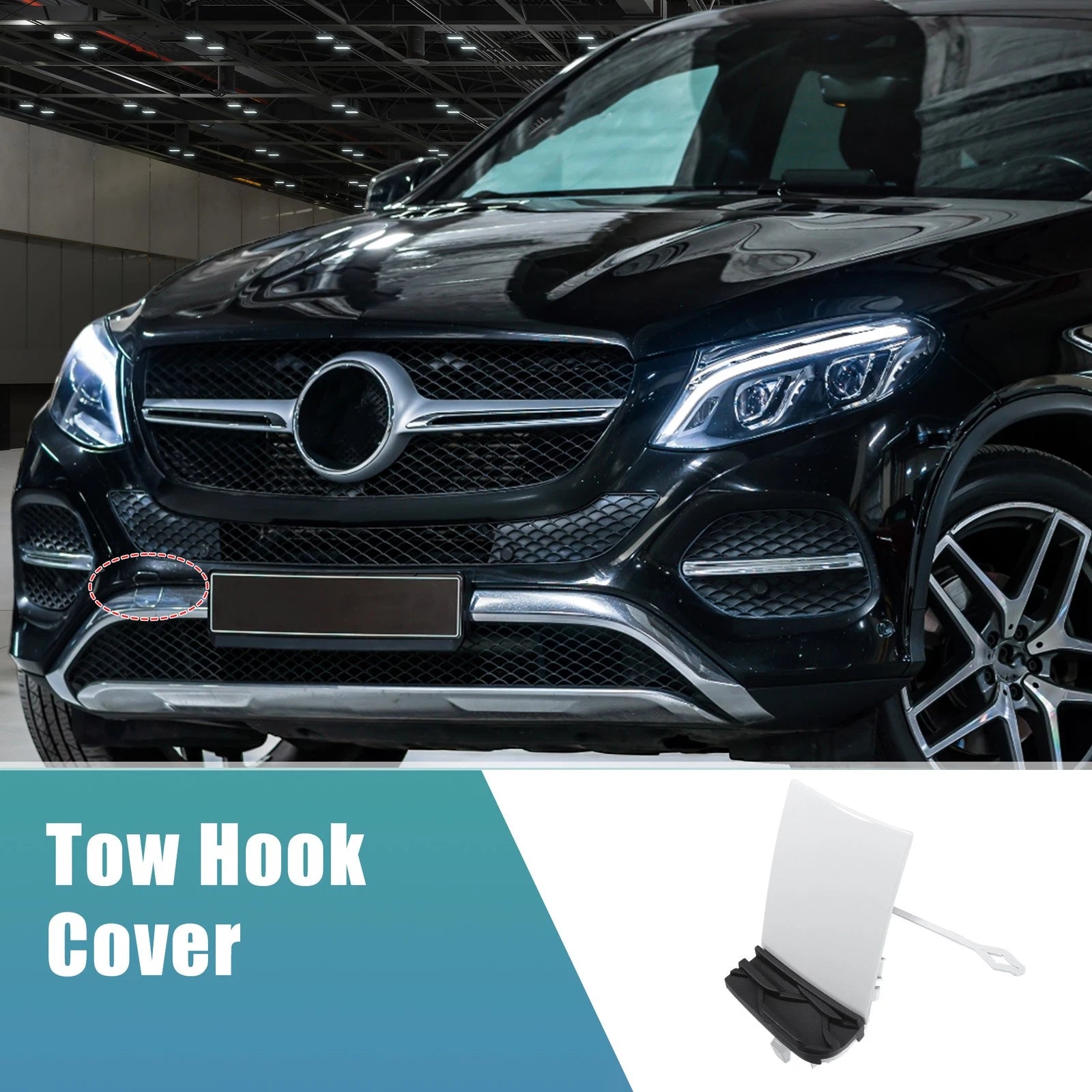 Tow Hook Cap for Mercedes-Benz GLE 350 (2016–2023) No.A1678856103 White