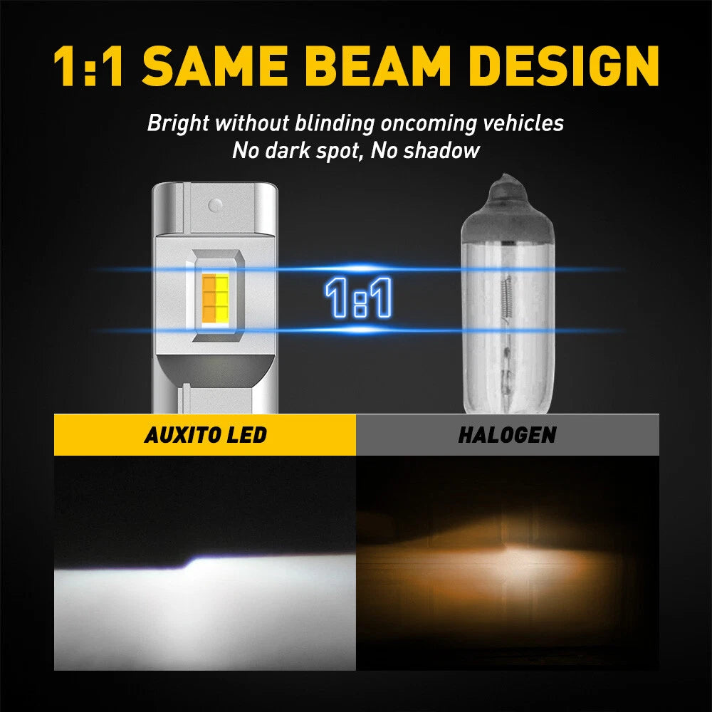 2X LED Fog Light Bulbs for H11 H8 Vehicles (Dual Color Switchback)