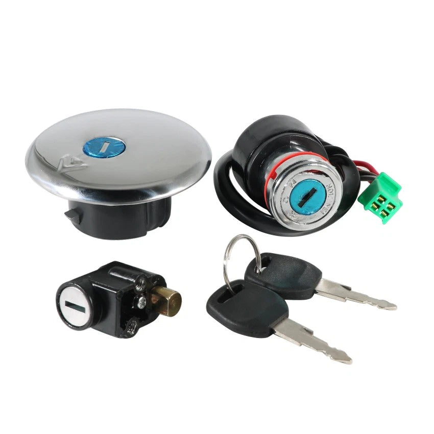 Fuel Gas Cap Ignition Key Switch Seat Lock for Suzuki GN125 (1982–2001)