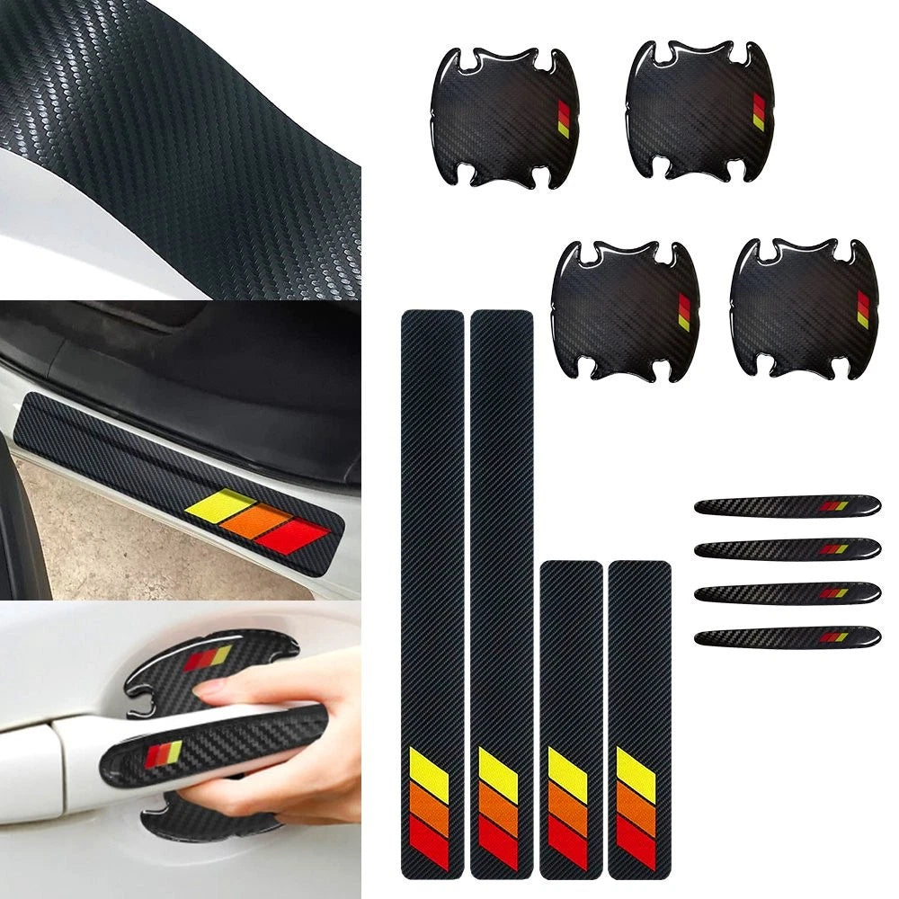 Set of 12 Tri-Color Door Scuff Sill Plate Covers for