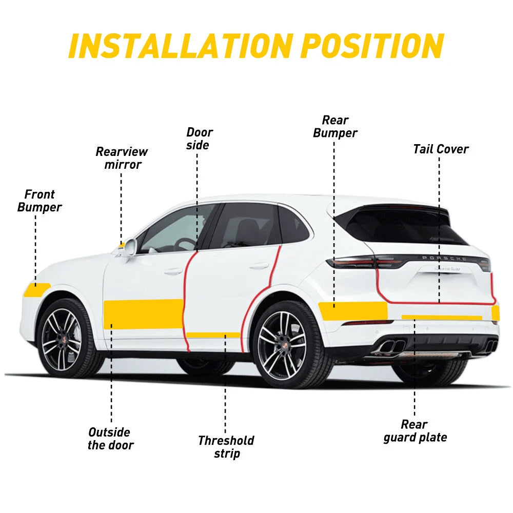 Car Door Scuff Sill Cover Plate Sticker Protector for Make Model