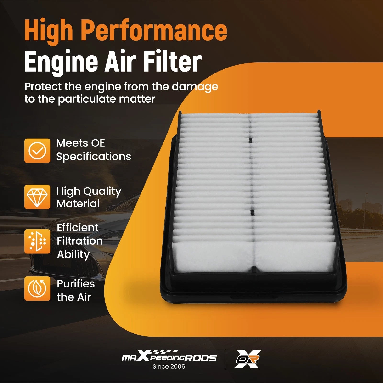 Engine Air Filter for Kia Forte (2019–2024) 28113-F2000 AF5265 WA10420 CA12057
