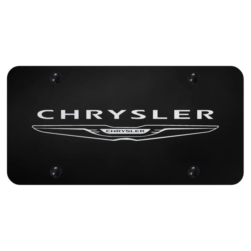 New Name & Logo on Black License Plate - Officially Licensed for Chrysler