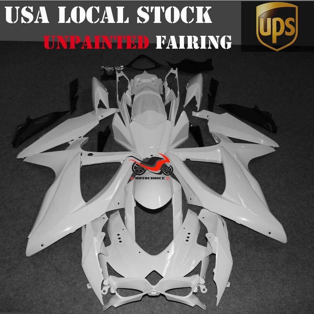 Fairing Kit for Suzuki GSXR600/750 (2008–2010) Unpainted ABS Bodywork