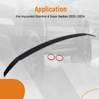 ABS Plastic Rear Trunk Lip Spoiler for Hyundai Elantra (2021–2024)