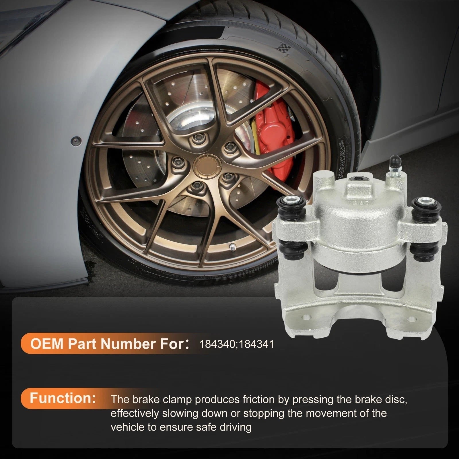Brake Calipers with Bracket Pair for Jeep Grand Cherokee (1993–1998) & Jeep TJ (1997–2006)
