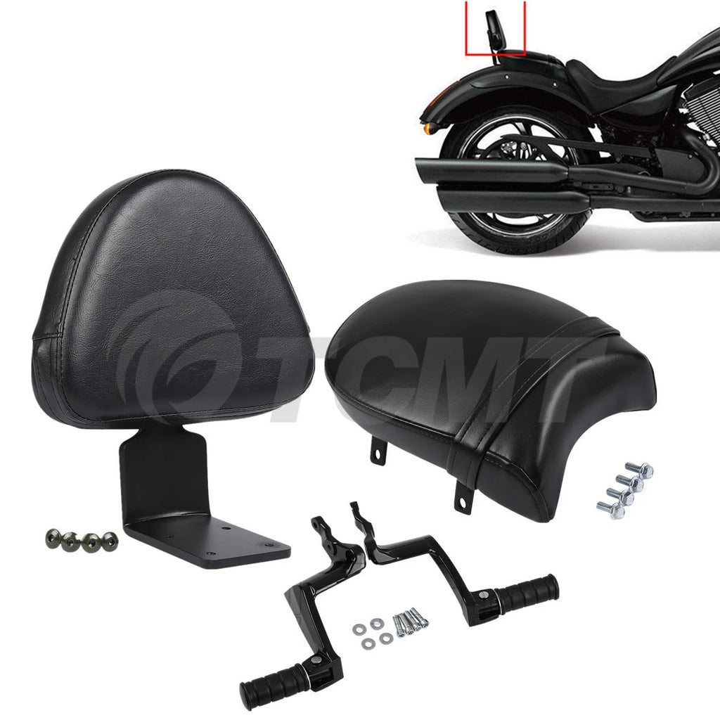 Sissy Bar Backrest & Footpegs for Victory Gunner Kingpin (2013–2017)