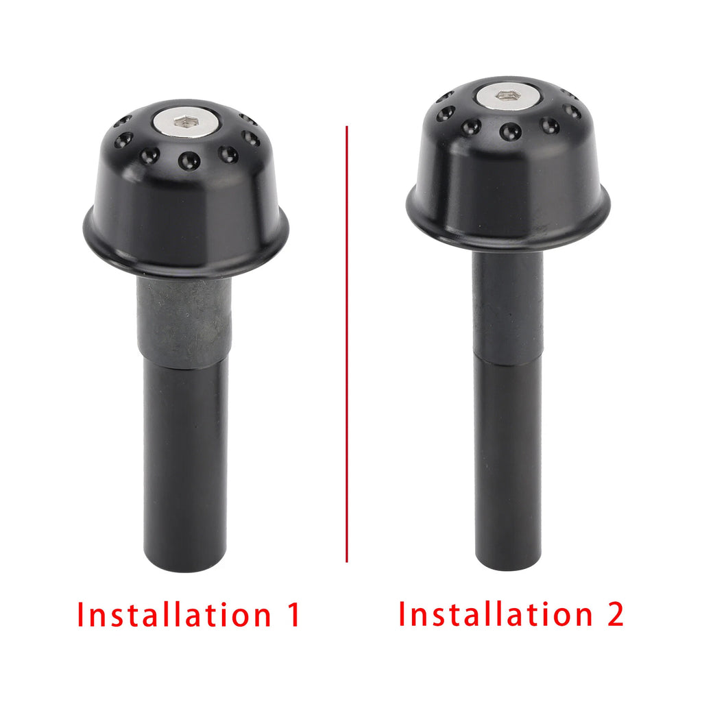 CNC Black Handlebar Ends for Kawasaki Vulcan S 650, Z650RS, Z900RS (A9)